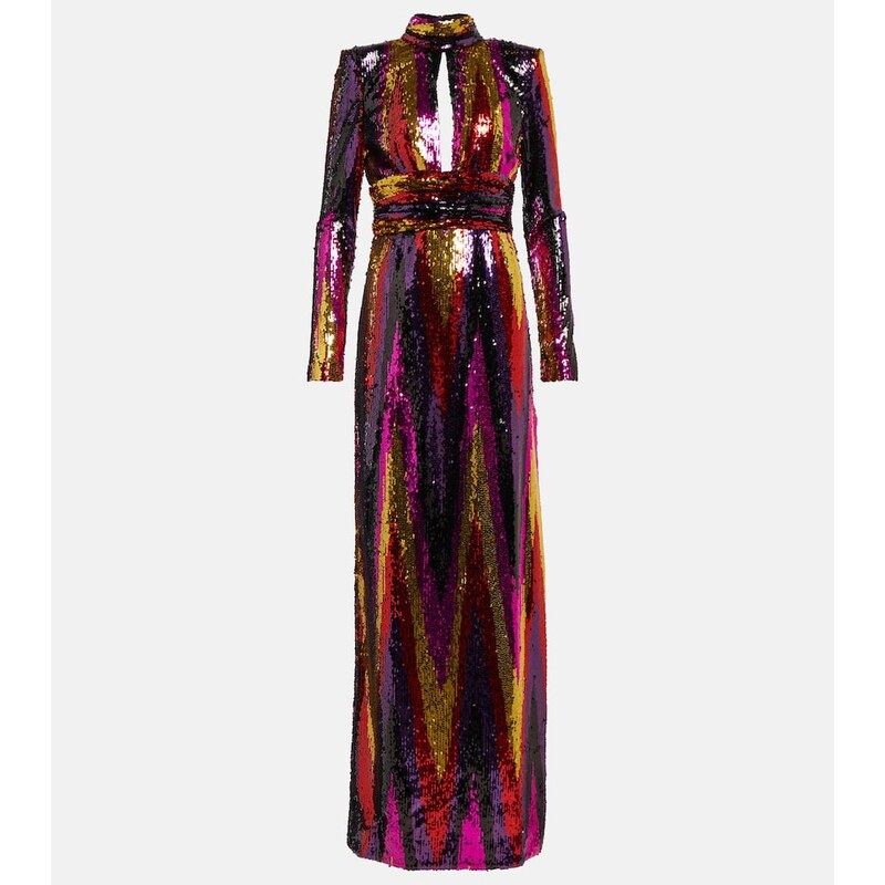 Rebecca Vallance Kaia zig-zag gown
