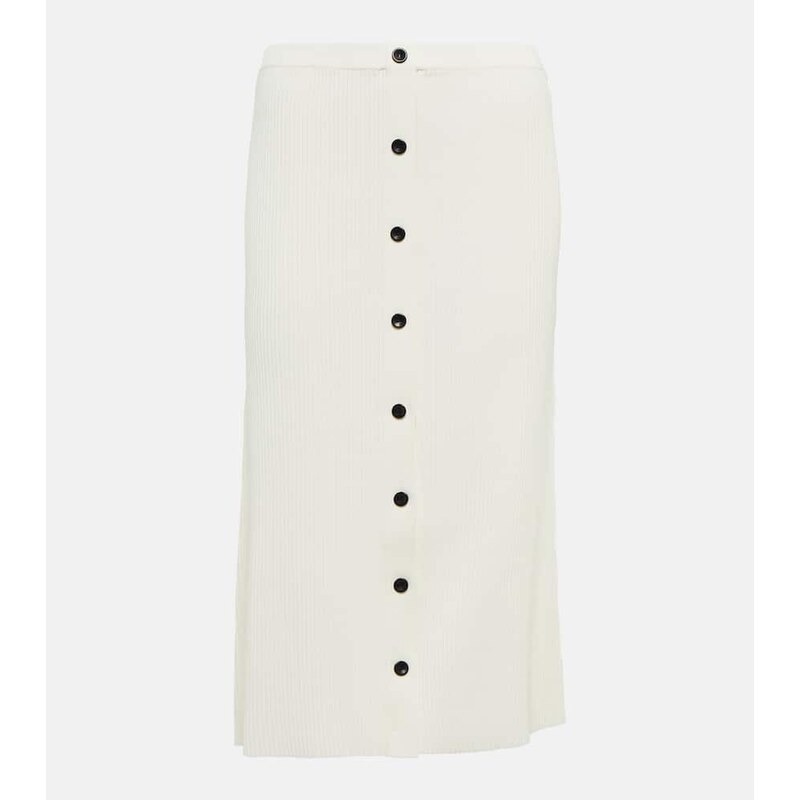Proenza Schouler Rib-knit high-rise midi skirt