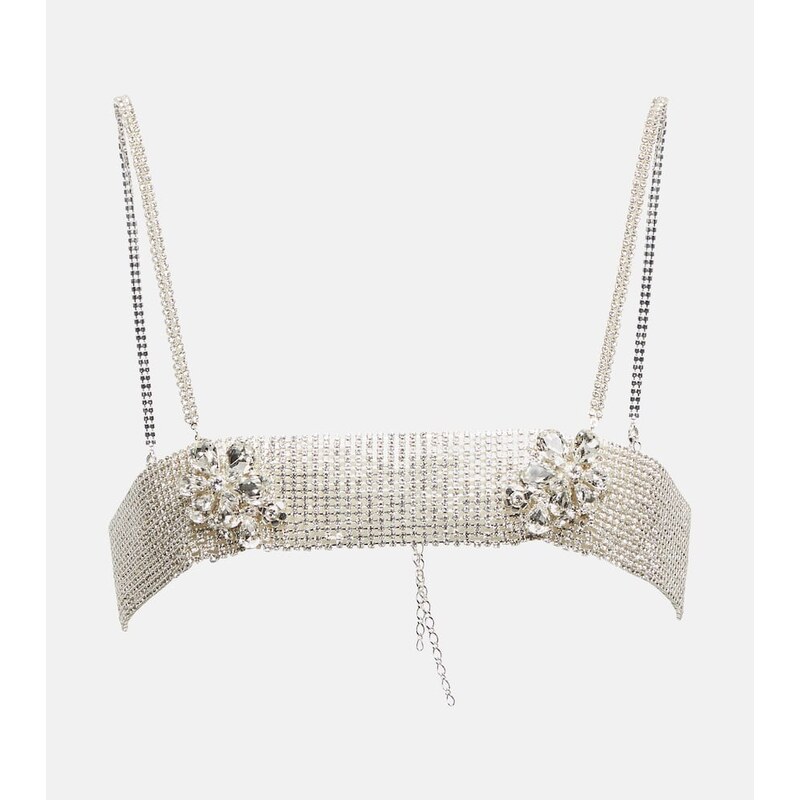Magda Butrym Bandeau crystal jewelry top