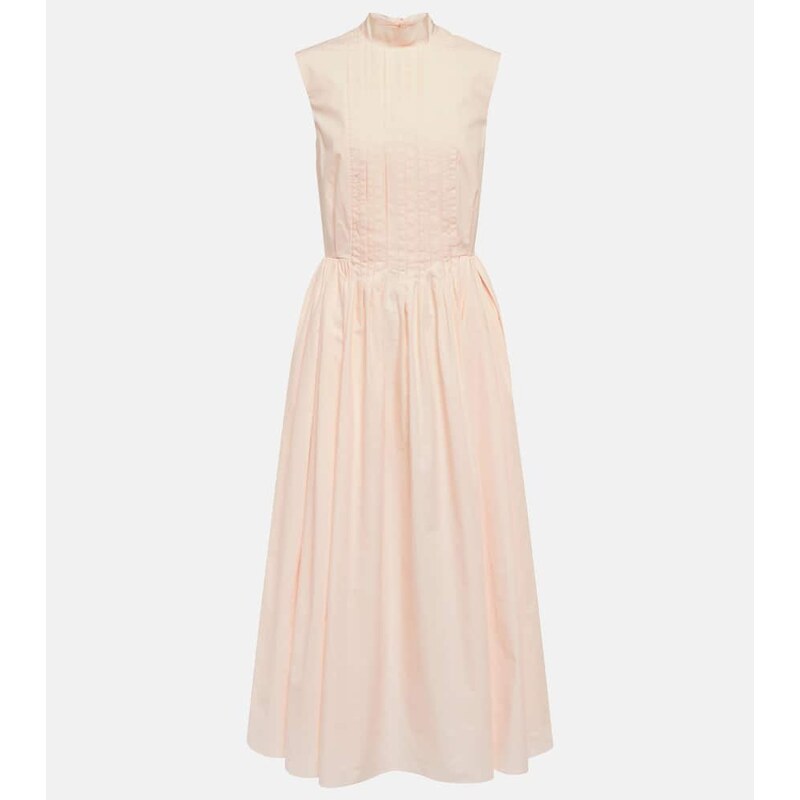 Roksanda Prinesa pleated cotton midi dress