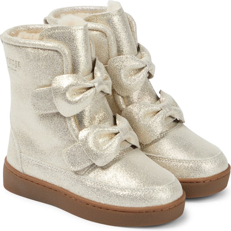 Donsje Isa metallic leather boots