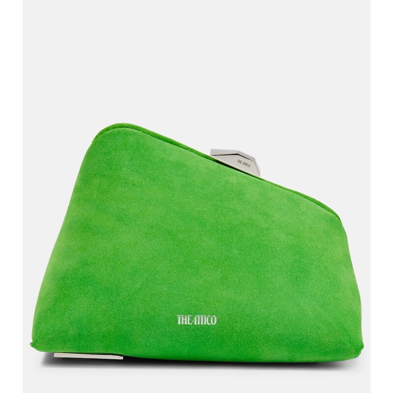 The Attico Midnight suede leather clutch