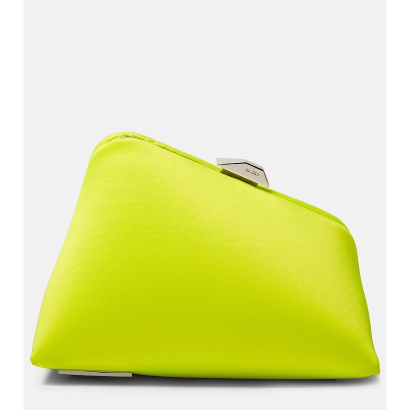 The Attico Midnight satin clutch