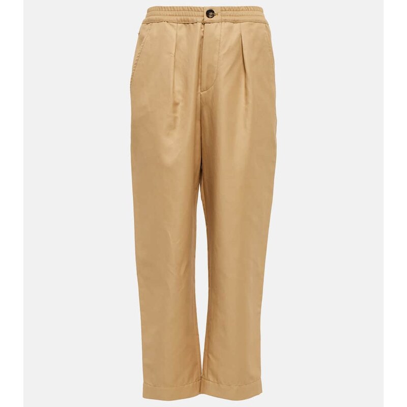 Marni Cropped high-rise straight pants