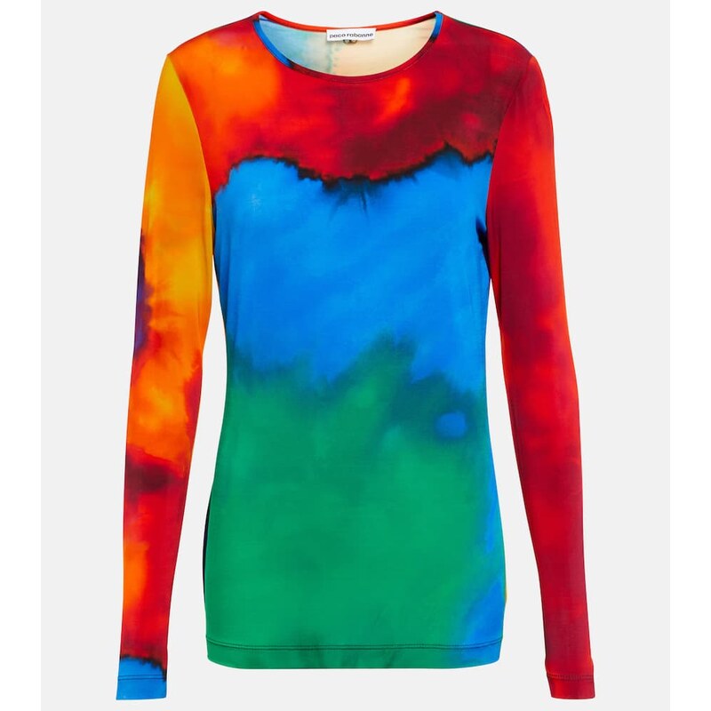 Rabanne Printed jersey top