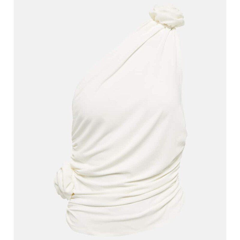Magda Butrym Floral appliquÃd one-shoulder top