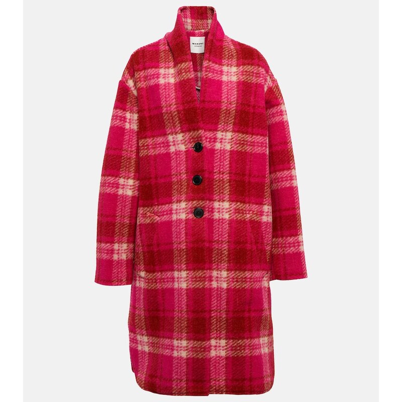 Marant Etoile Gabriel checked flannel coat