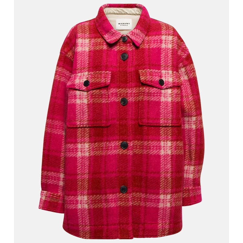 Marant Etoile Harveli plaid wool-blend jacket