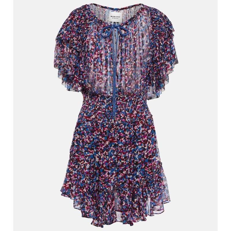 Marant Etoile Florise printed georgette minidress