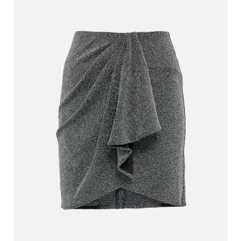 Marant Etoile Bergen LurexÂ jersey ruffled miniskirt