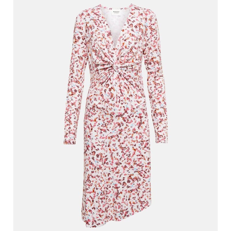 Marant Etoile Jadiya printed jersey midi dress