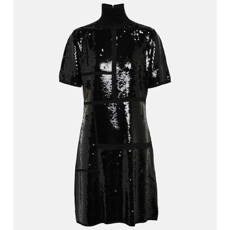 Joseph Sequined wool-blend minidress