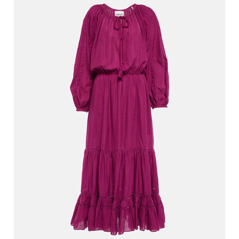 Marant Etoile Latifa cotton and linen-blend midi dress