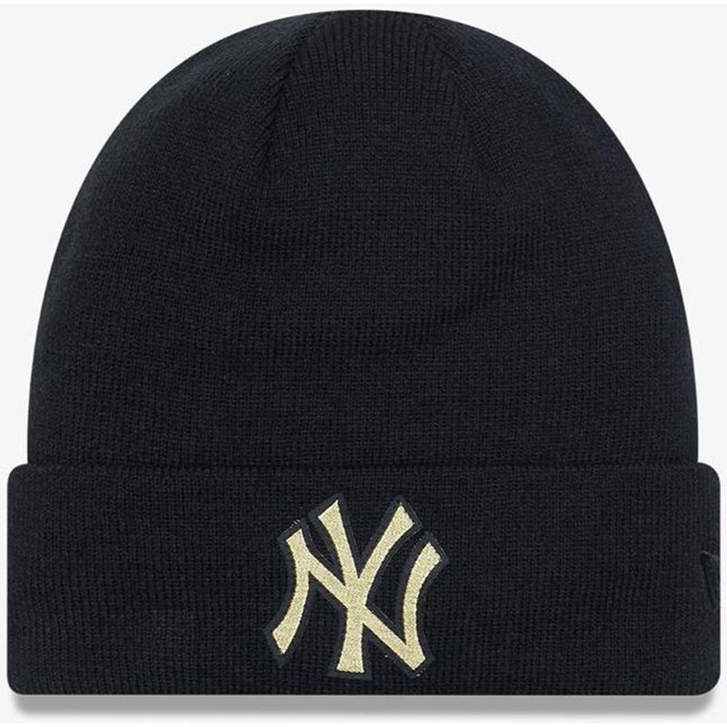 Čepice zimní černá / zlatá New Era New York Yankees Metallic