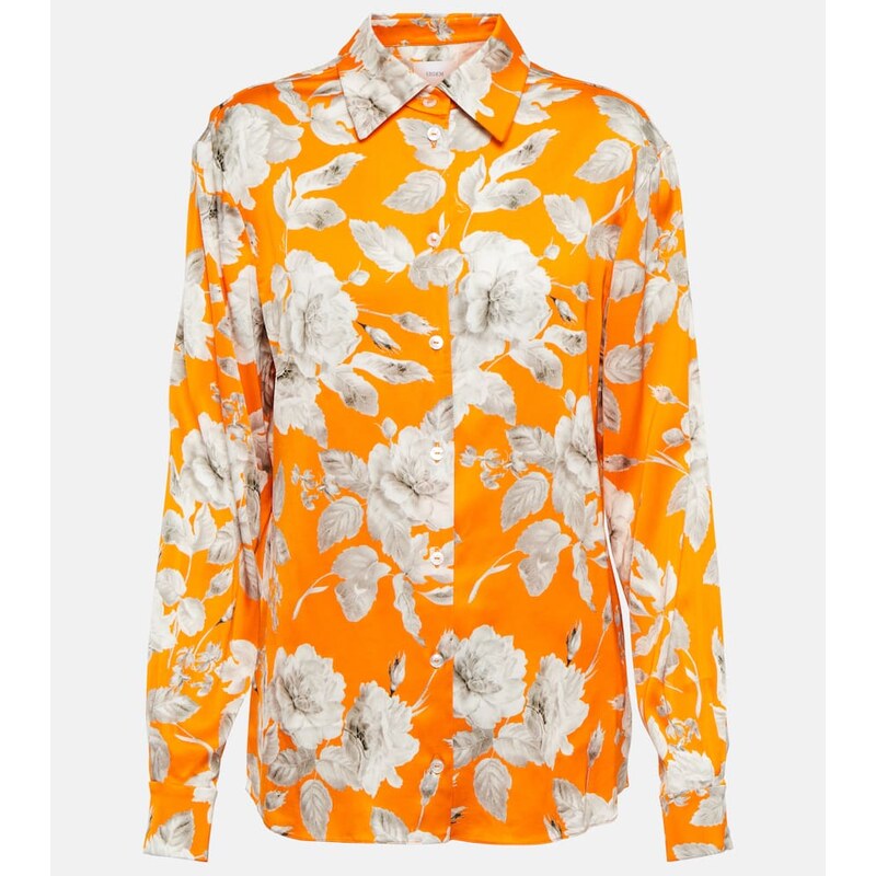 Erdem Lillia floral satin blouse