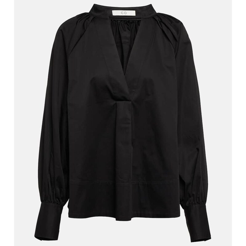 CO Oversized V-neck cotton blouse