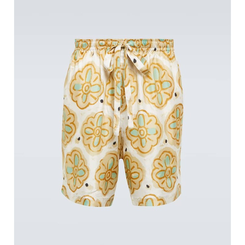 Commas Printed silk shorts