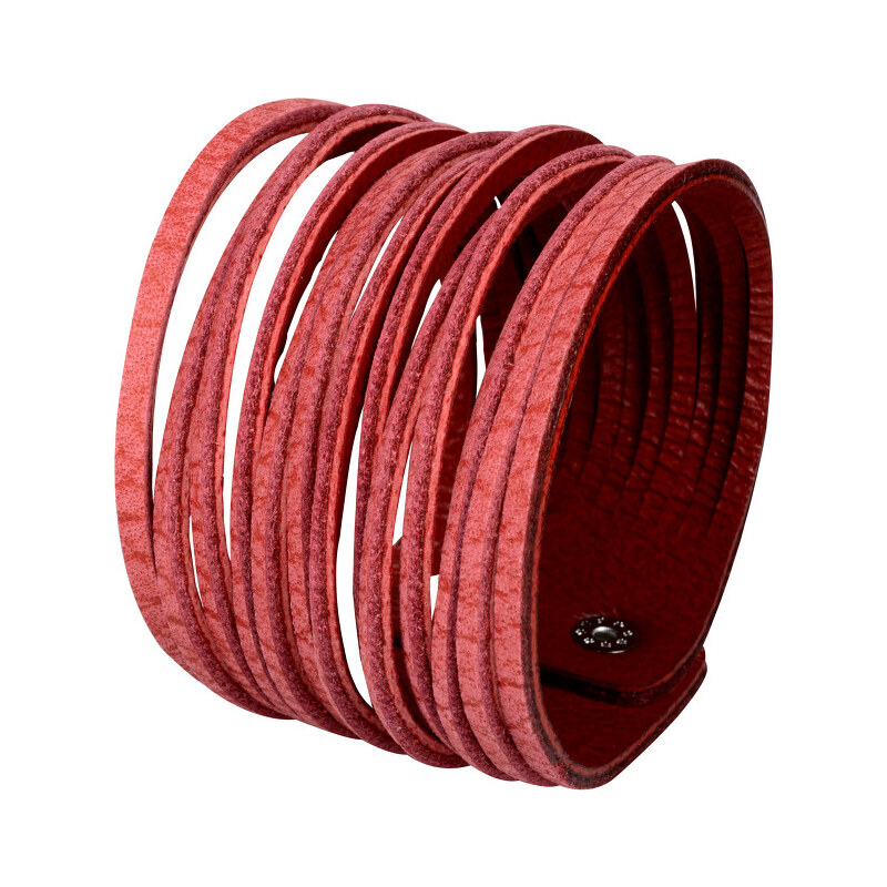 Wildskin Kožený náramek Stripes Pink WI0061