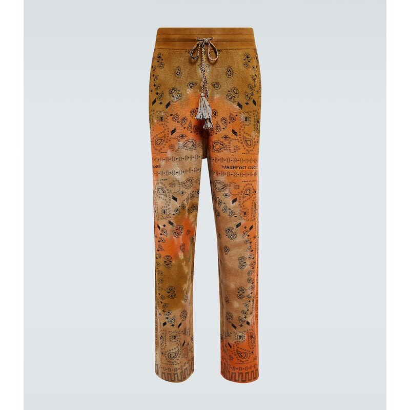 Alanui Bandana Piquet jacquard cotton pants