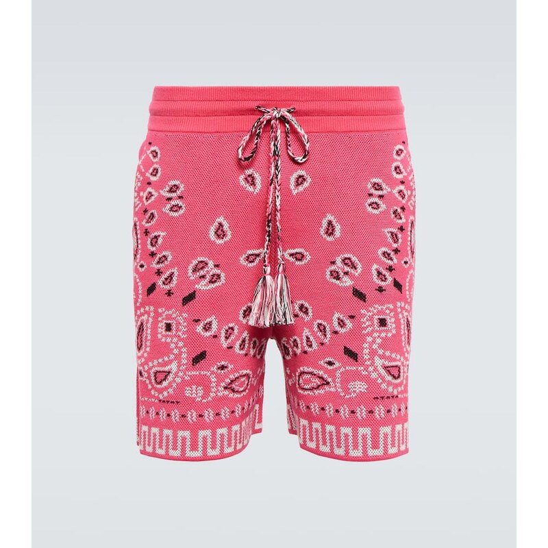 Alanui Bandana cotton-blend piquÃ shorts