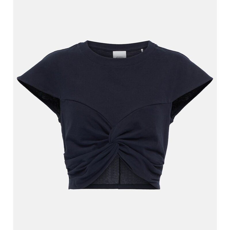 Isabel Marant Zineae cotton jersey crop top
