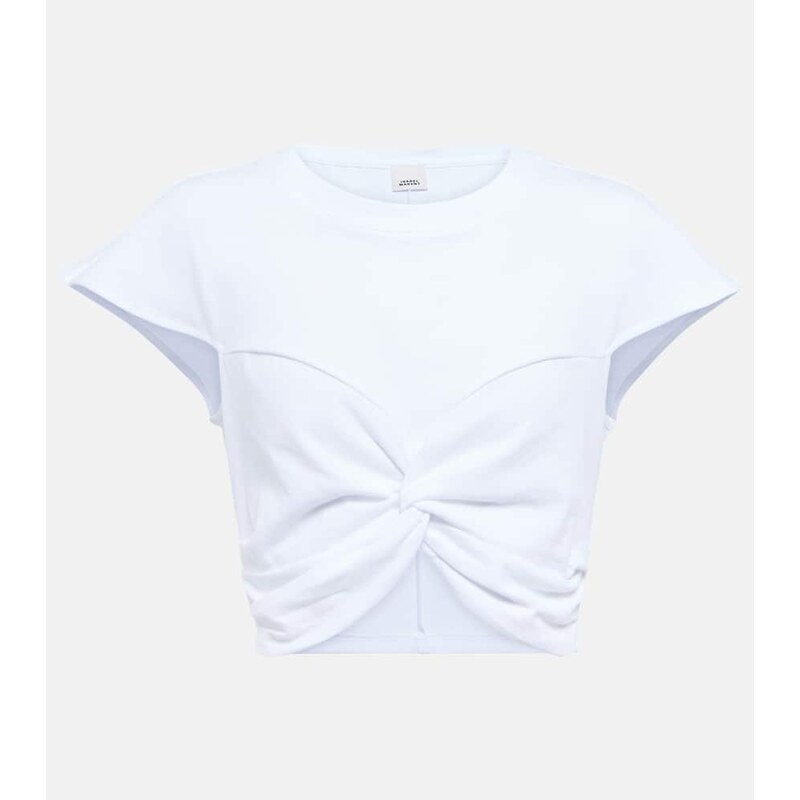 Isabel Marant Zineae cotton jersey crop top