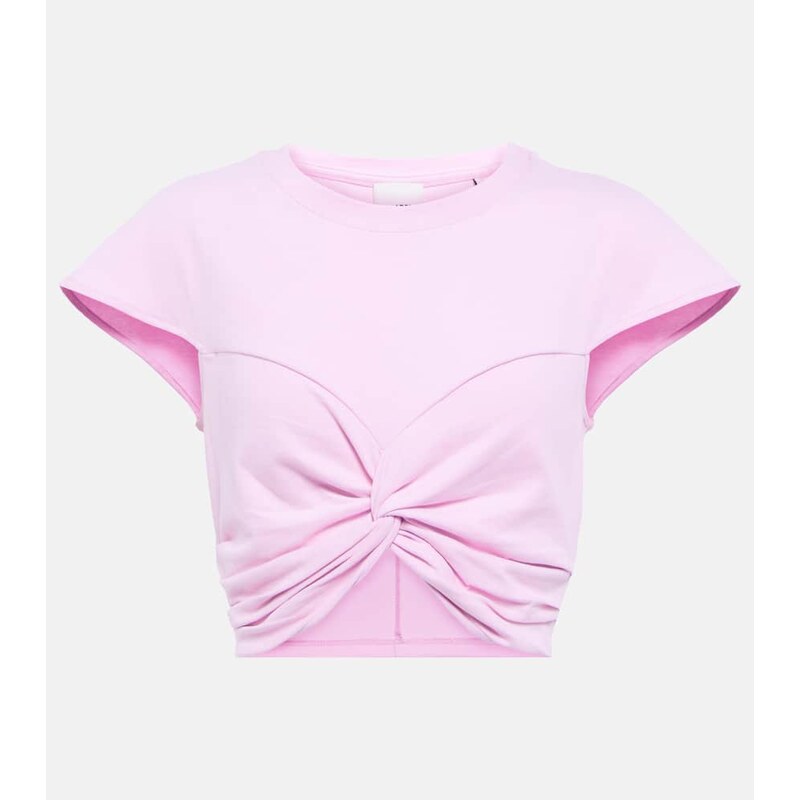 Isabel Marant Zineae cotton jersey crop top