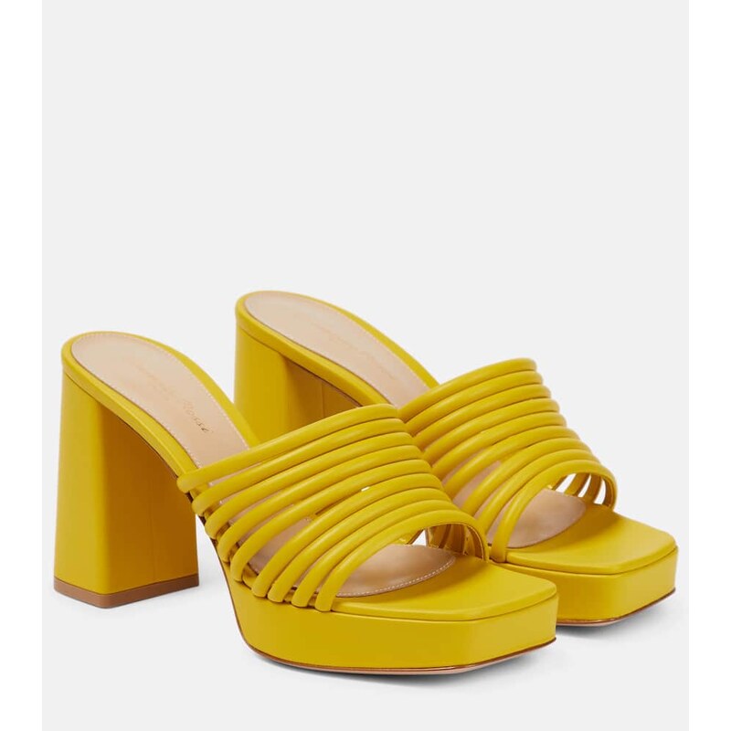 Gianvito Rossi Lena 95 leather mules