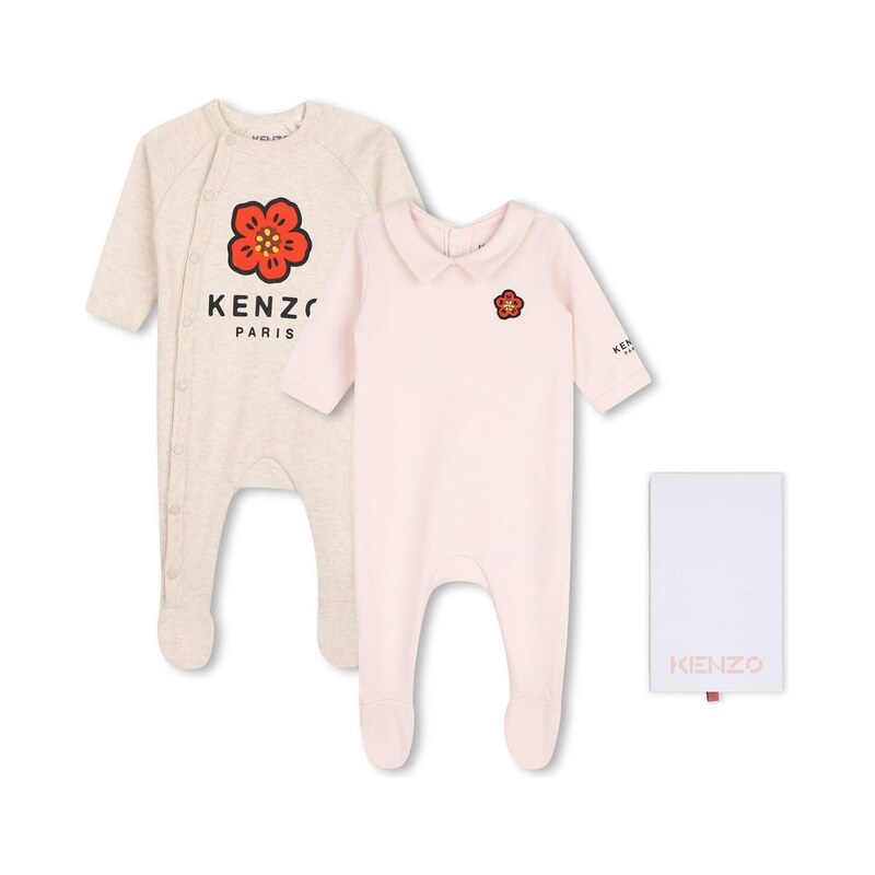 Kenzo Kids Kojenecké bavlněné dupačky Kenzo Kids 2-pack