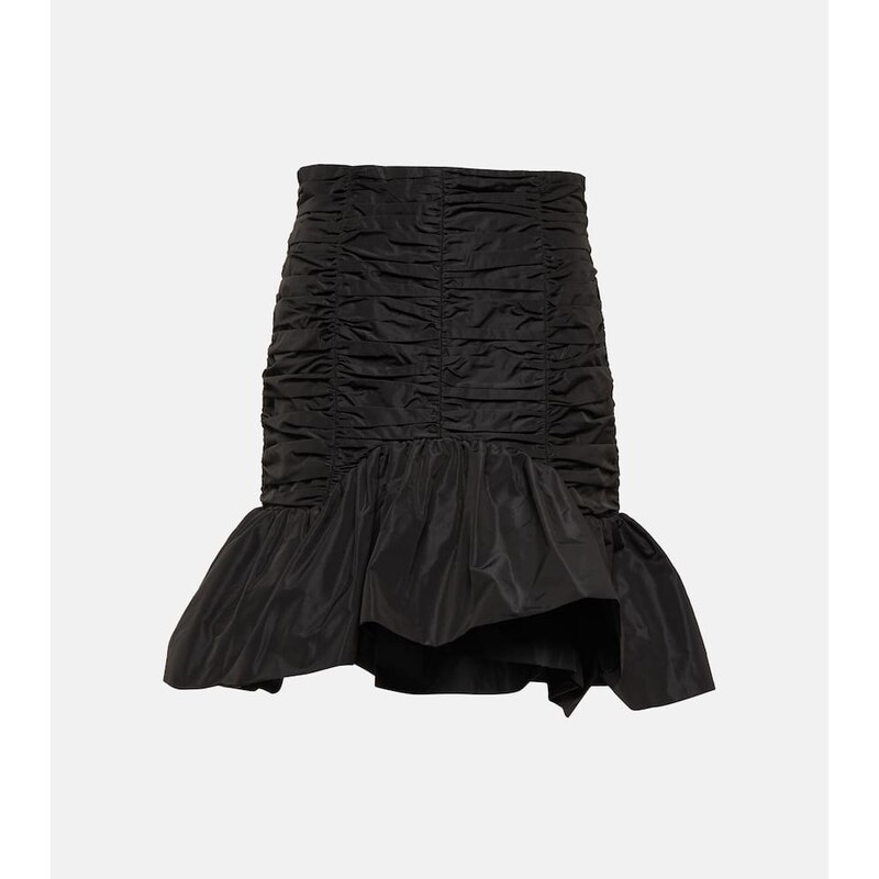 Patou Ruched faille miniskirt