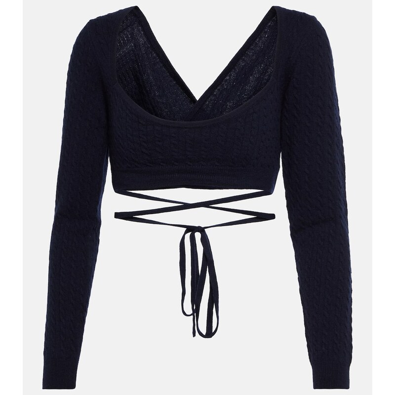 Patou Cropped wool and cashmere sweater