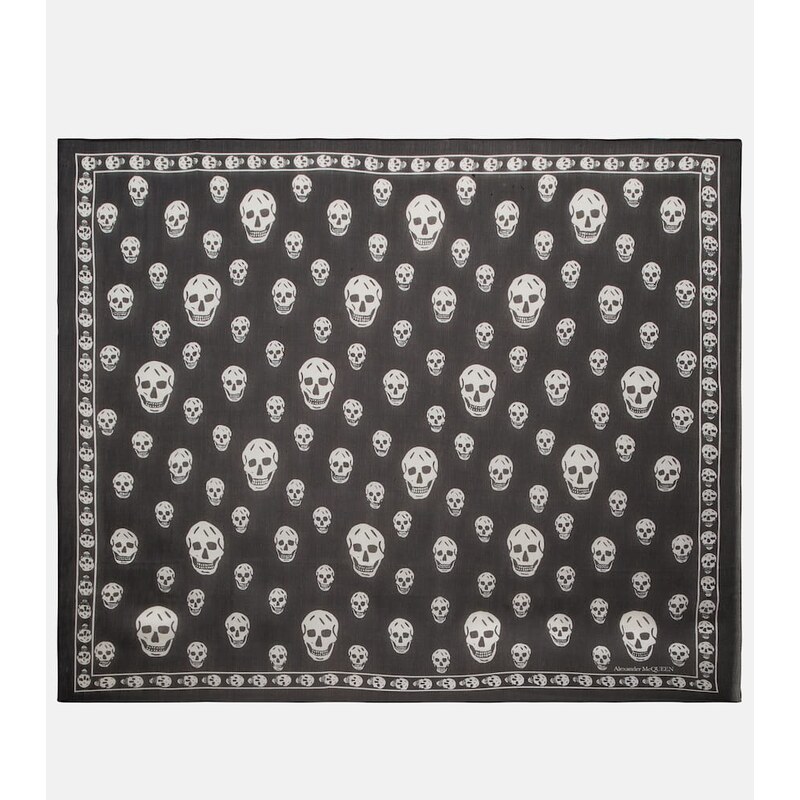 McQueen Skull silk scarf