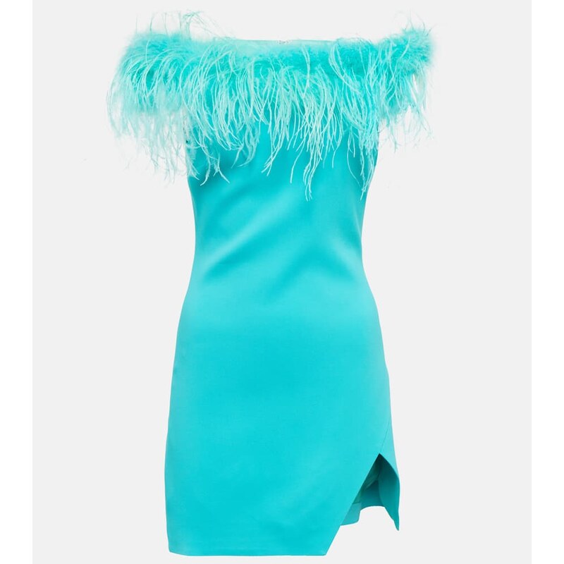 Giuseppe di Morabito Feather-trimmed minidress