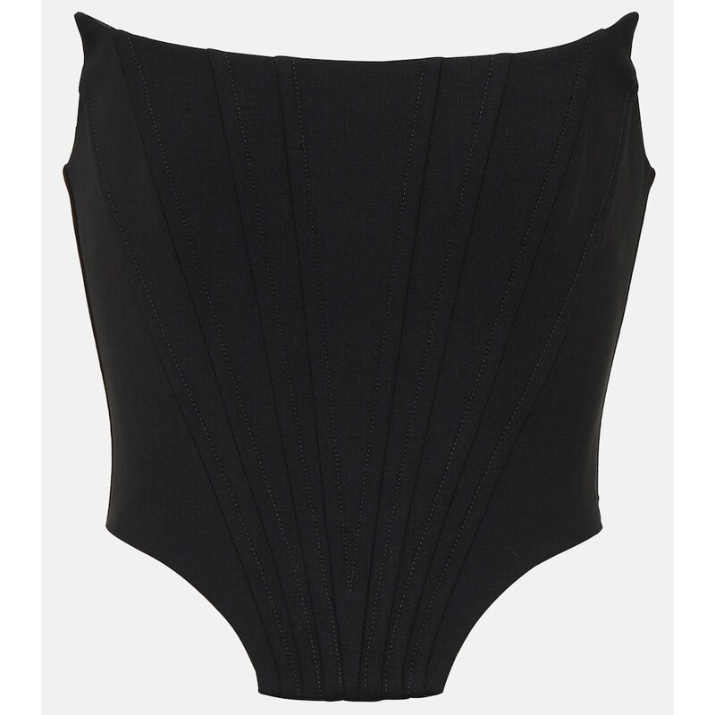 Giuseppe di Morabito Cropped wool-blend top