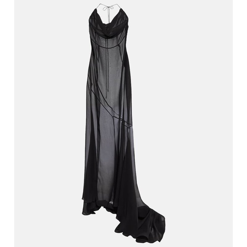 Alessandra Rich Silk georgette gown