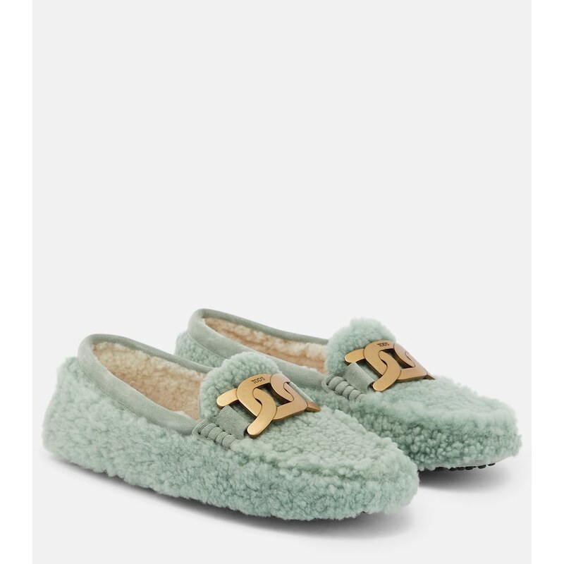 Tods Gommino shearling loafers