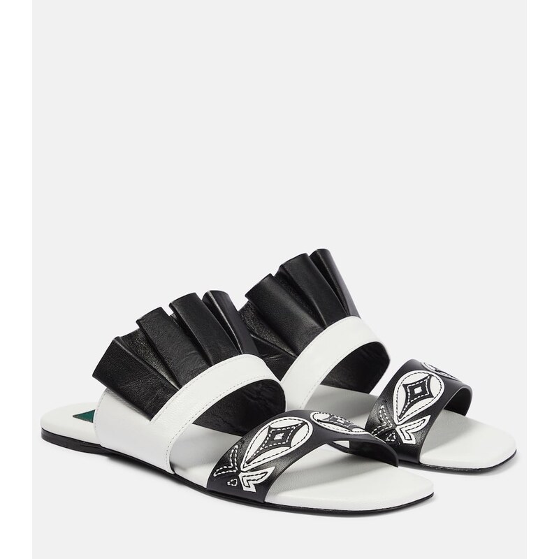 Pucci Embroidered leather sandals