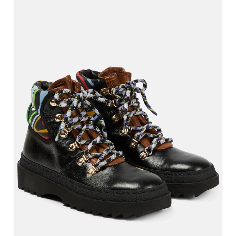 Pucci x Fusalp printed leather ankle boots