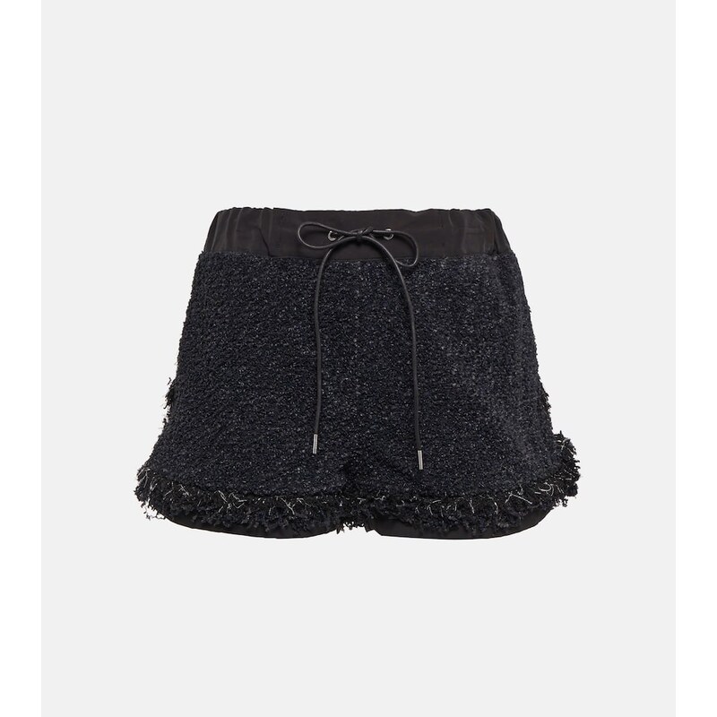 Sacai Drawstring tweed shorts