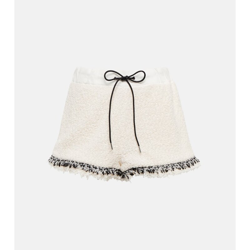 Sacai Drawstring tweed shorts