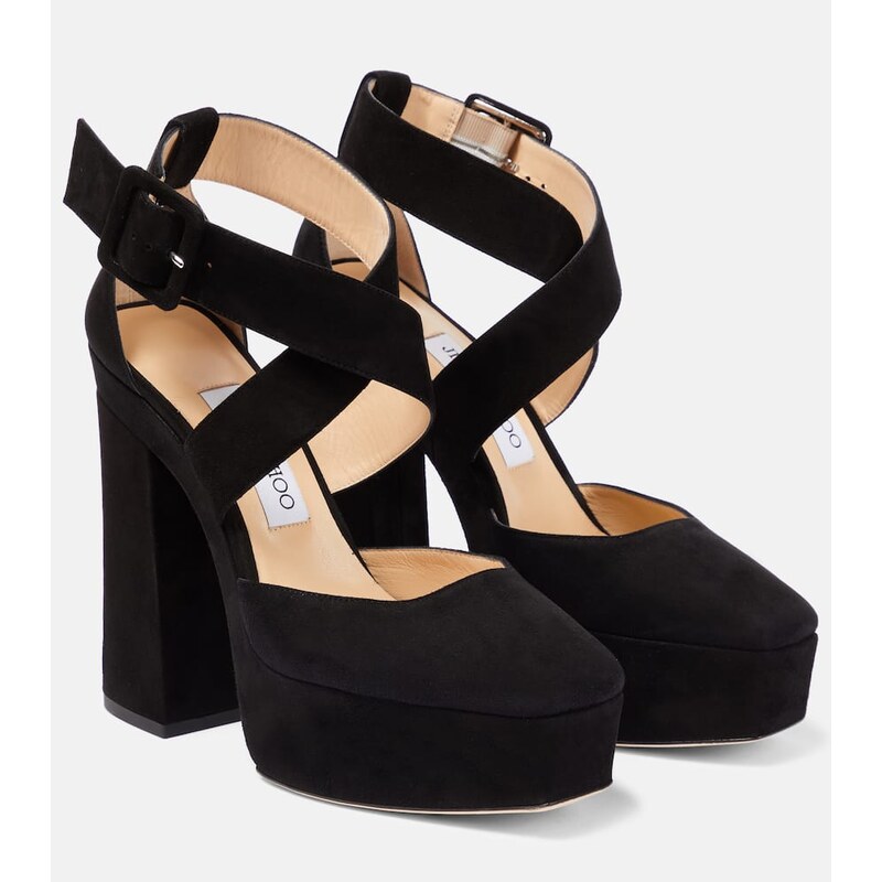 Jimmy Choo Gian 140 platform leather pumps
