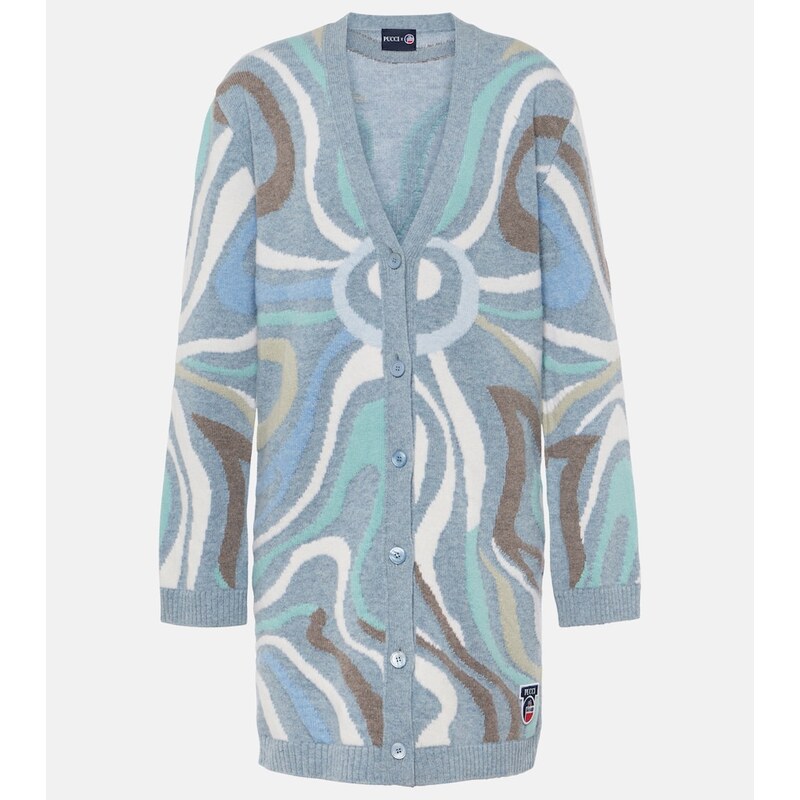 Pucci x Fusalp intarsia wool cardigan