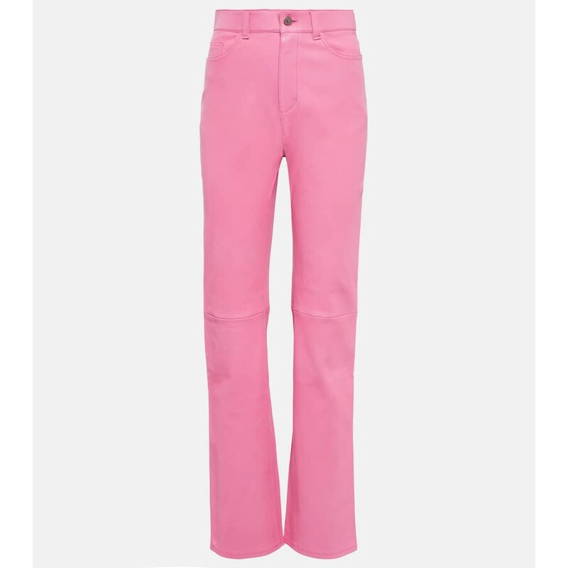 Stouls Terry high-rise straight leather pants