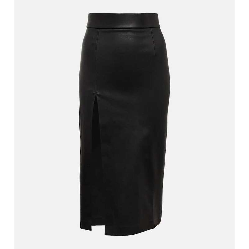 Stouls Lea leather midi skirt