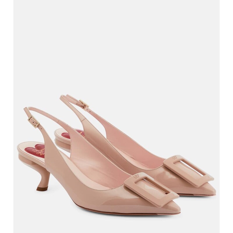 Roger Vivier Virgule leather slingback pumps