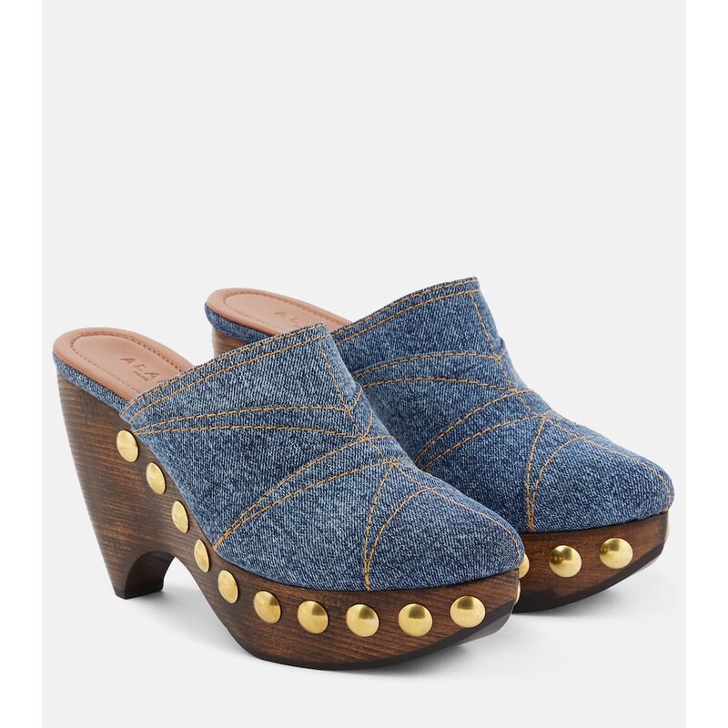 Alaïa Le Sabot denim mules