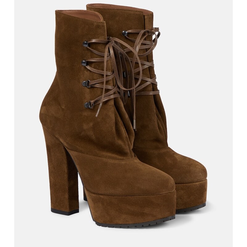 Alaïa Trekk suede ankle boots