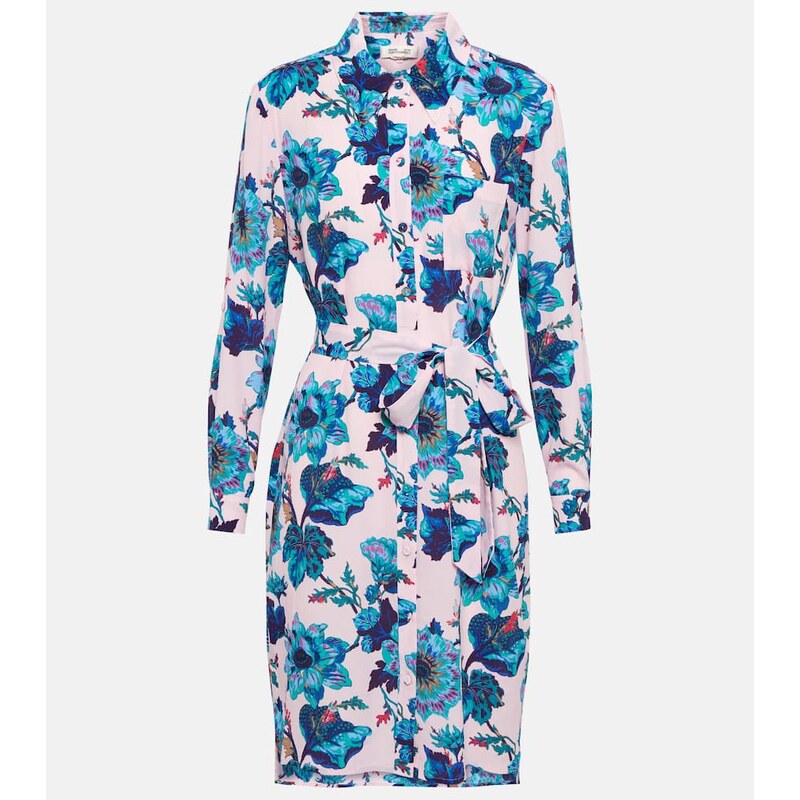 Diane von Furstenberg Prita floral-print shirt minidress