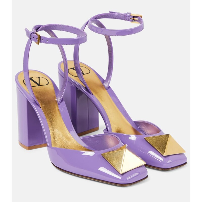 Valentino Garavani One Stud patent leather pumps
