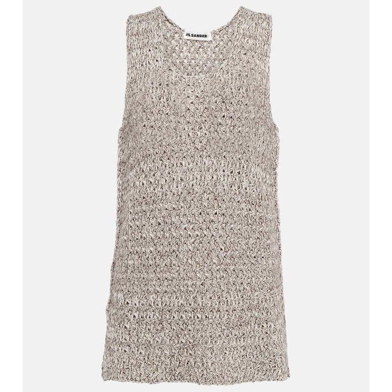Jil Sander Knitted cotton-blend top